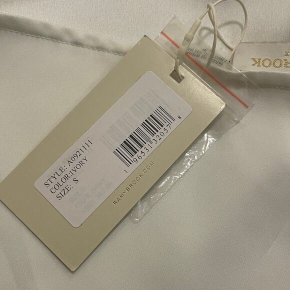 Ramy Brook Mitchell Top Ivory Beaded Halter | Glam, Resort Vacation S NWT $395 - Picture 10 of 14